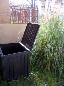 Compostadora en su ubicación